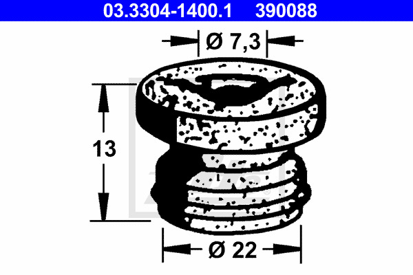 Tulppa, jarrunestesäiliö ATE 03.3304-1400.1