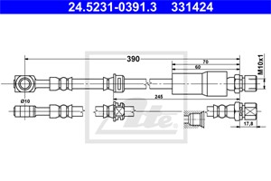 Jarruletku, Etuakseli, CHEVROLET VECTRA, OPEL VECTRA B, VECTRA B Halvkombi, VECTRA B Kombi, VAUXHALL VECTRA, 5 62 364, 5 62 373, 9049578