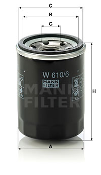Öljynsuodatin MANN-FILTER W 610/6