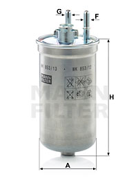 Polttoainesuodatin MANN-FILTER WK 853/13