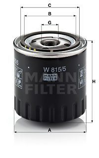 Öljynsuodatin MANN-FILTER W 815/5