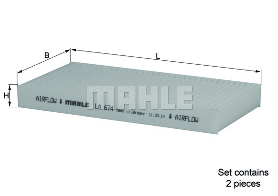 Raitisilmasuodatin KNECHT LA 674/S