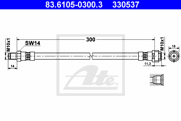 Jarruletku ATE 83.6105-0300.3
