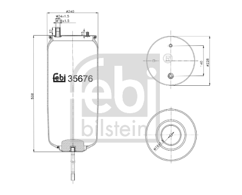 Metallipalje, ilmajousitus FEBI BILSTEIN 35676