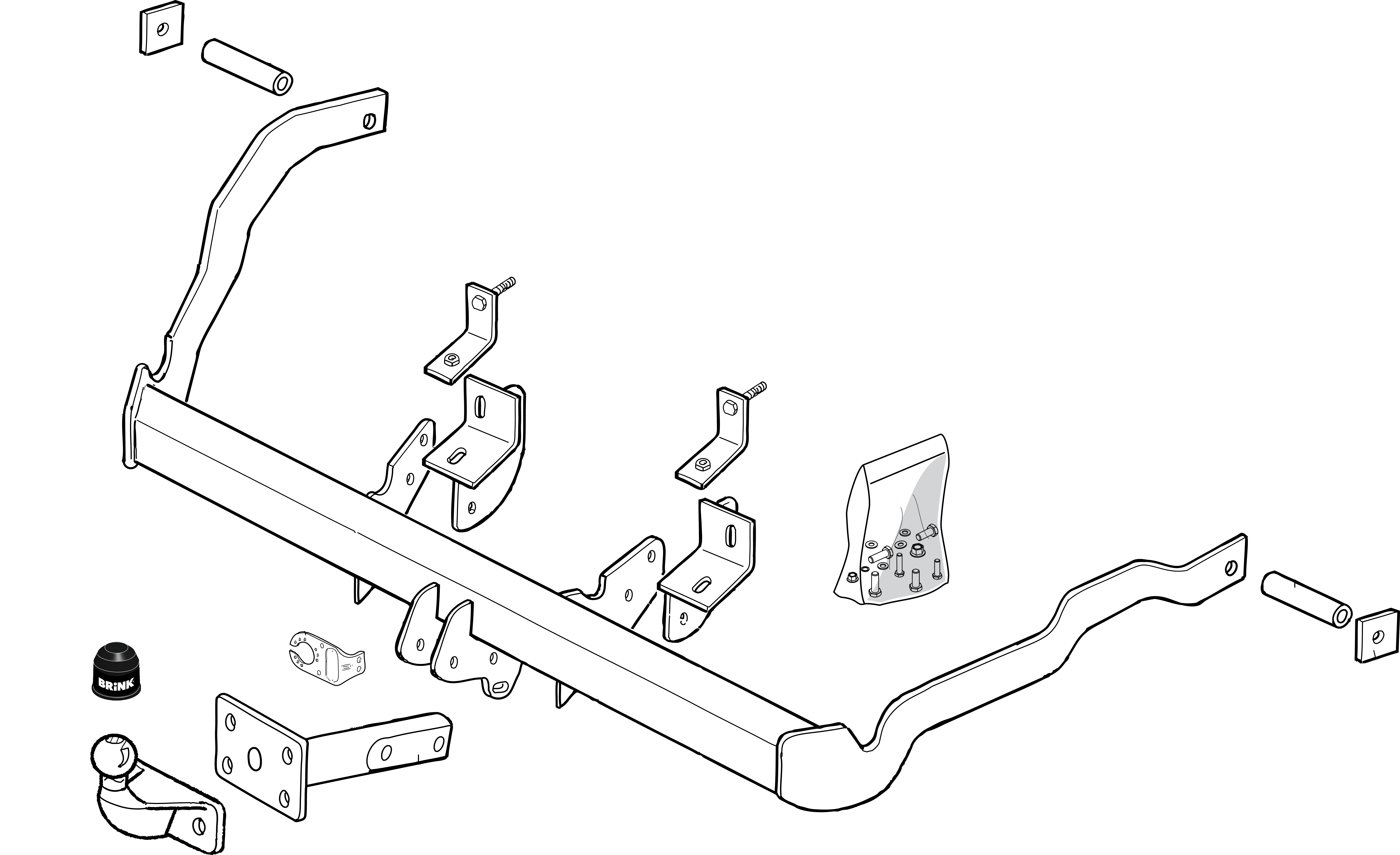 Vetokoukku BRINK 408600 Renault Kangoo '97-08, Nissan Kubistar '03-09