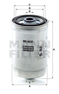 Polttoainesuodatin MANN-FILTER WK 8030