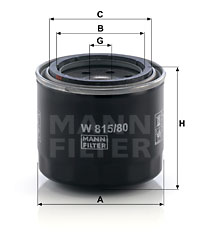 Öljynsuodatin MANN-FILTER W 815/80