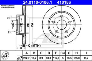 Jarrulevy, Taka-akseli, FORD SCORPIO I, SCORPIO Sedan I, SCORPIO Turnier I, 1630012, 1652547, 5022669, 5022949, 5027464, 6158215, 644233