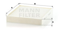 Raitisilmasuodatin MANN-FILTER CU 26 010