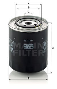 Öljynsuodatin MANN-FILTER W 1140