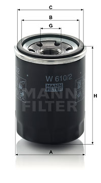 Öljynsuodatin MANN-FILTER W 610/2