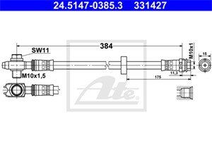 Jarruletku, Etuakseli, SEAT AROSA, VW LUPO, PASSAT, PASSAT Variant, POLO, POLO Classic, POLO Van Skåp/halvkombi, 3A0 611 701, 6N0 611 70