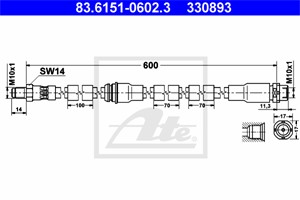 Jarruletku, Etuakseli, BMW X5 [E70], X6 [E71, E72], 34 30 6 778 260
