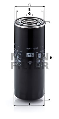 Öljynsuodatin MANN-FILTER WP 11 102/1-2