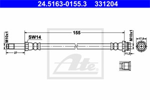 Jarruletku, Edessä, Taka-akseli, FORD GALAXY, MONDEO IV, MONDEO Sedan IV, MONDEO Turnier IV, MONDEO Van IV, S-MAX, 1460255, 1520323, 167