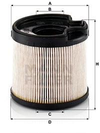 Polttoainesuodatin MANN-FILTER PU 922 x