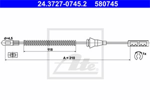 Vaijeri, käsijarru, Takana, OPEL VECTRA B, VECTRA B Halvkombi, VECTRA B Kombi, VAUXHALL VECTRA, 5 22 411, 5 22 414, 90496486, 90538631