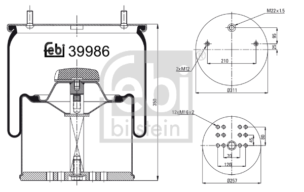 Metallipalje, ilmajousitus FEBI BILSTEIN 39986