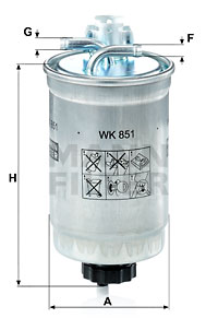 Polttoainesuodatin MANN-FILTER WK 851