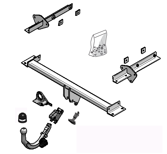Vetokoukku BRINK 443100 MB A-Class W169, B-Class W245