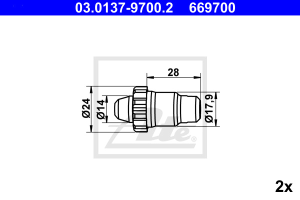 Tarvikesarja, seisontajarru ATE 03.0137-9700.2