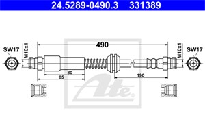 Jarruletku, Taka-akseli, VW CADDY Minibus, minivan III, CADDY Skåp/stor limousine III, 2K0 611 775 K, 2K0 611 775 L, 2K0 611 775 S, 2K0