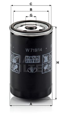 Öljynsuodatin MANN-FILTER W 719/14