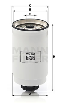 Polttoainesuodatin MANN-FILTER WK 880