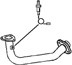 Pakoputki, Edessä, MAZDA 626 V, 626 Hatchback V, 626 Station Wagon V, FP24-40-500B