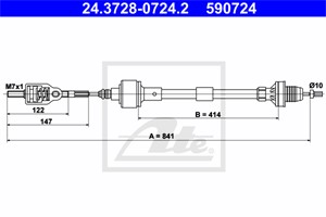 Vaijeri, kytkimen käyttö, OPEL CORSA B, VAUXHALL CORSA Mk I, 6 69 019, 90578482