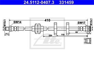 Jarruletku, Etuakseli, CHRYSLER,FIAT,LANCIA, 46454003, 46554126, 46784455