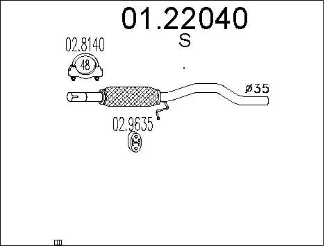 Pakoputki MTS 01.22040