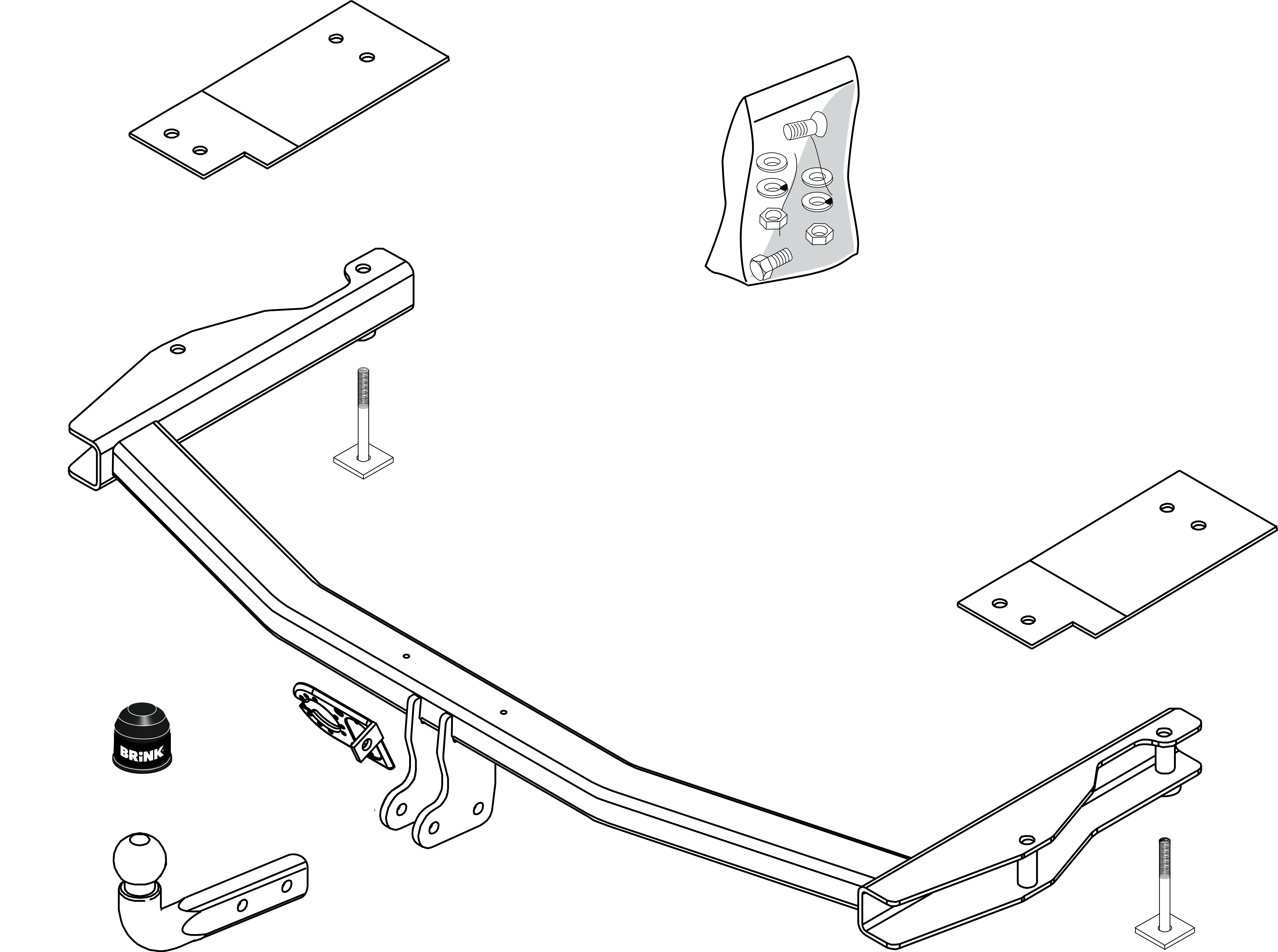 Vetokoukku BRINK 379000 Mazda 6, Hatchback '02-08