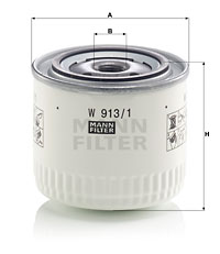 Öljynsuodatin MANN-FILTER W 913/1