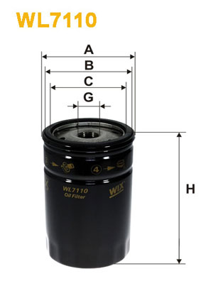Öljynsuodatin WIX FILTERS WL7110