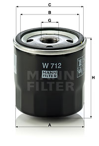 Öljynsuodatin MANN-FILTER W 712