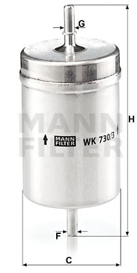 Polttoainesuodatin MANN-FILTER WK 730/3
