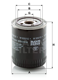 Öljynsuodatin MANN-FILTER W 930/15