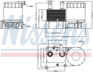 Öljynjäähdytin, moottoriöljy, FORD TOURNEO CONNECT, TRANSIT CONNECT, 1420678, 7T1Q68624AA, 7T1Q6B624AA