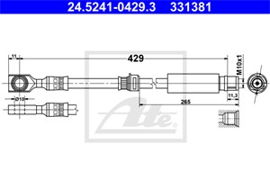 Jarruletku, Etuakseli, OPEL,VAUXHALL, 13136715, 13334943, 5 62 161, 55 62 260