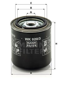 Polttoainesuodatin MANN-FILTER WK 920/3