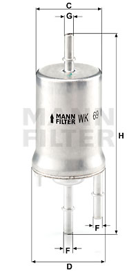Polttoainesuodatin MANN-FILTER WK 69