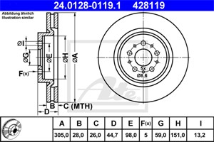 Jarrulevy, Etuakseli, ALFA ROMEO 147, 156, 156 Sportwagon, GTV, SPIDER, 60652186, 60670801