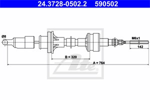 Vaijeri, kytkimen käyttö, FIAT TEMPRA, TEMPRA S.W., TIPO, LANCIA DEDRA, 7649509, 7670999, 7710212, 7722751, 7785747