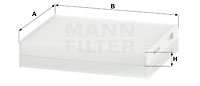 Raitisilmasuodatin MANN-FILTER CU 17 001