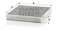 Raitisilmasuodatin MANN-FILTER CUK 2141