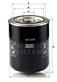 Suodatin, työhydrauliikka MANN-FILTER WD 1374/6
