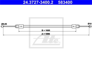 Vaijeri, käsijarru, Edessä, Takana, AUDI Q7, VW TOUAREG, 7L0 721 556 B, 7L0 721 556
