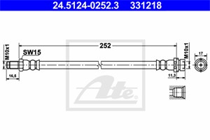 Jarruletku, Taka-akseli, FORD TRANSIT Buss, TRANSIT Flak/chassi, TRANSIT Skåp, TRANSIT TOURNEO Buss, 1371521, 1438806, 6C11-2282-EA, 6C1