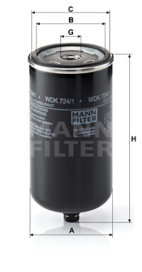 Polttoainesuodatin MANN-FILTER WDK 724/1